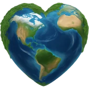 heart shaped earth sticker