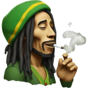 Bob marley smoking sticker