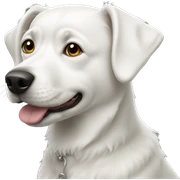 white dog sticker