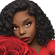 dark beauty with red rose sticker