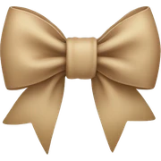 beige bow sticker
