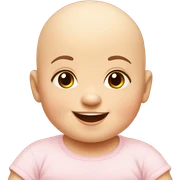 Bald little baby sticker