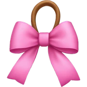 Pink bow sticker