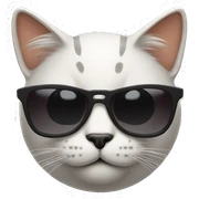 Cat with sunglasses sticker
