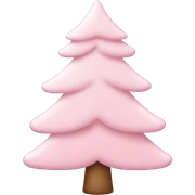 pastel pink christmas tree sticker