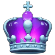 pin badge with crown and glow sticker