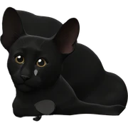 mysterious black cat portrait sticker