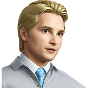 blonde boy in collared shirt sticker