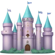 big pastel castle sticker