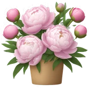 Peonies bouquet sticker