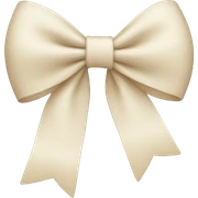 cream bow sticker