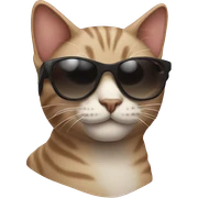 Cat with sunglasses sticker