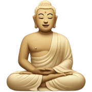 Beige buddha sticker