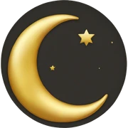 golden crescent sticker