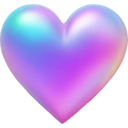 Iridescent heart sticker
