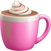 Hot Chocolate in pink mug sticker