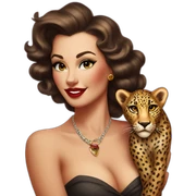 pin up leopard sticker