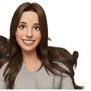 smiling girl with brown hair sticker