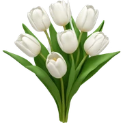 white tulip bouquet  sticker