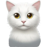 white cat sticker
