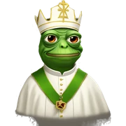 pepe pope sticker