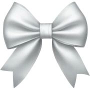 white satin bow sticker