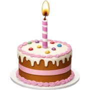 Birthday cake sticker