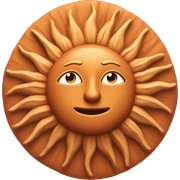 Terracotta sun sticker