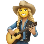 Country singer sticker