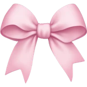 light pink bow sticker
