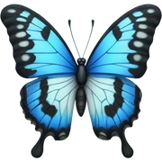 Blue butterfly sticker