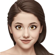smiling girl with brown hair sticker