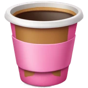 Pink cup with coffee  sticker