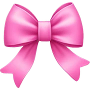 Pink bow sticker