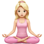 blonde yoga girl light pink clothes n sticker