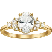 oval engagement ring gold band sticker