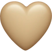beige heart sticker
