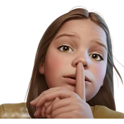 portrait of girl with brown hair sticker