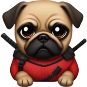 deadpool pug sticker