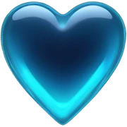 Neon glass blue heart  sticker