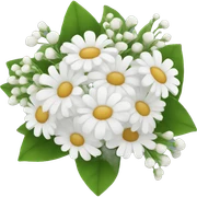 white bouquet sticker