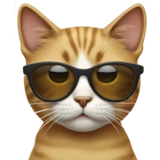 Cat with sunglasses sticker