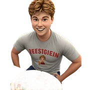smiling boy enjoying pizza indoors sticker