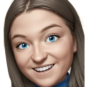 smiling girl with blue eyes sticker