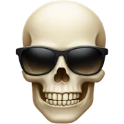 Skull wearing shades sticker