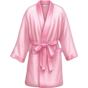 Light pink silk slippers and robe sticker