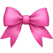 Pink bow sticker
