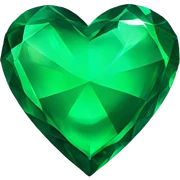 Emerald green heart sticker