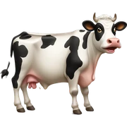 Cow farting sticker