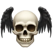 Skull with wings  sticker